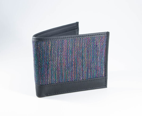 Men's Handwoven Fabric Wallet with Leather – Crafted by Special Hands