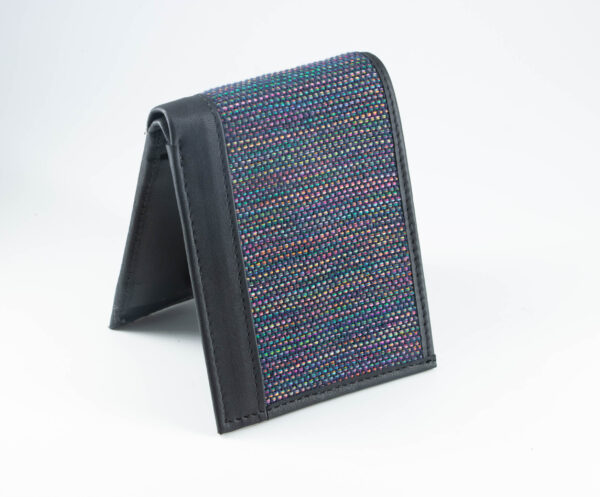 Men's Handwoven Fabric Wallet with Leather – Crafted by Special Hands
