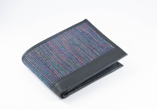Men's Handwoven Fabric Wallet with Leather – Crafted by Special Hands