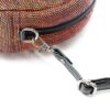 Round Handwoven Fabric Sling Bag with Leather – Crafted by Special Hands