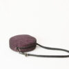 Round Handwoven Fabric Sling Bag with Leather – Crafted by Special Hands
