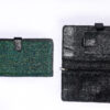 Women's Handwoven Fabric Wallet with Leather