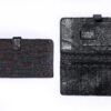 Women's Handwoven Fabric Wallet with Leather
