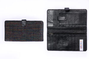 Women's Handwoven Fabric Wallet with Leather