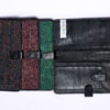 Women's Handwoven Fabric Wallet with Leather