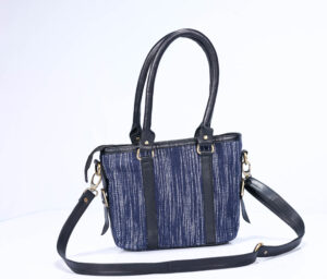 Handwoven Fabric & Leather Handbag – Crafted by Special Hands