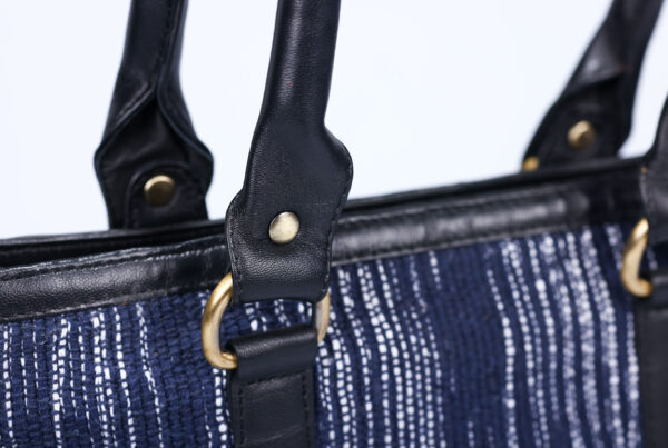 handbag 1-0002 Handwoven Fabric & Leather Handbag – Crafted by Special Hands