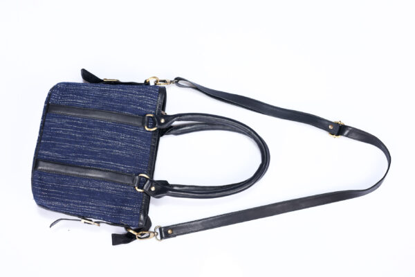 handbag 1-0005 Handwoven Fabric & Leather Handbag – Crafted by Special Hands