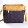 handbagmodel006-0003 Handwoven Fabric & Leather Crossbody Handbag – Multiple Color Options