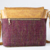handbagmodel006-0027 Handwoven Fabric & Leather Crossbody Handbag – Multiple Color Options