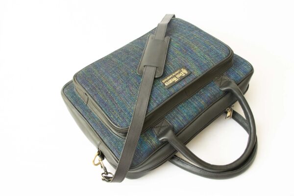 Handwoven Fabric & Leather Laptop Bag – Crafted by Special Hands