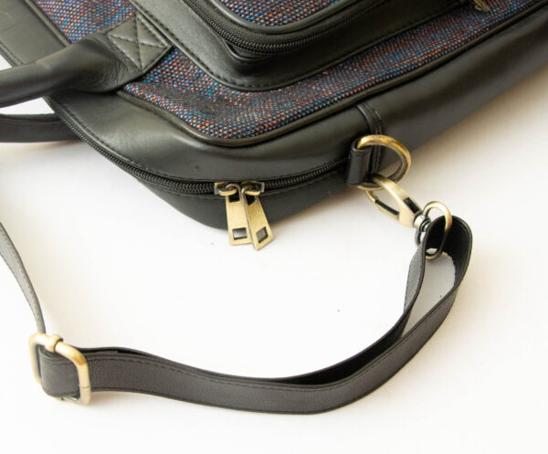 Handwoven Fabric & Leather Laptop Bag – Crafted by Special Hands