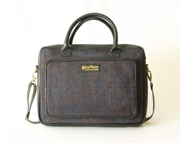 Handwoven Fabric & Leather Laptop Bag – Crafted by Special Hands
