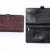 Women's Handwoven Fabric Wallet with Leather
